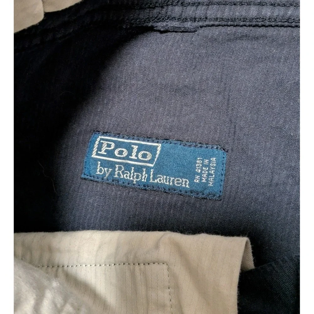 VTG Polo‎ Ralph Lauren Men's Dark Navy Blue Corduroy Stretch Pants Size 33x32